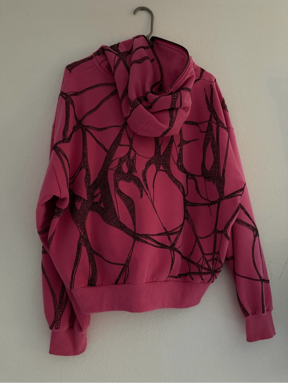 Pink Named collective spider web zip up